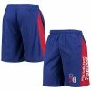 Men's Fanatics Branded Royal/Red Philadelphia 76ers Wordmark Logo Practice Shorts