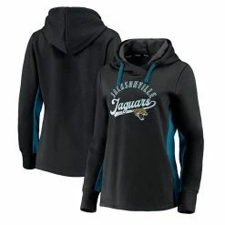 Women's Fanatics Branded Black/Teal Jacksonville Jaguars Game Ready Pullover Hoodie -Metaverse shop unnamed file 30798