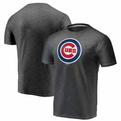 Men's Fanatics Branded Charcoal Chicago Cubs Official Logo Space Dye T-Shirt -Metaverse shop unnamed file 30803