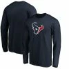 Men's Fanatics Branded Navy Houston Texans Primary Logo Long Sleeve T-Shirt