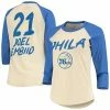 Women's Fanatics Branded Joel Embiid Cream Philadelphia 76ers Raglan 3/4-Sleeve T-Shirt 2 Women's Fanatics Branded Joel Embiid Cream Philadelphia 76ers Raglan 3/4-Sleeve T-Shirt -Metaverse shop unnamed file 30930