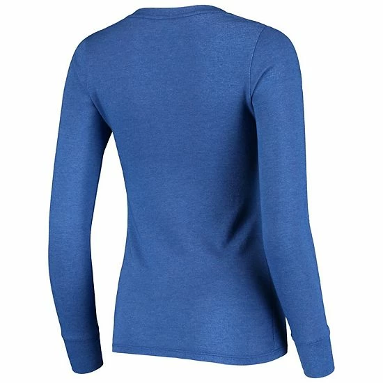 Women's Fanatics Branded Heathered Blue St. Louis Blues Puck Hog Tri-Blend Scoop Neck Long Sleeve T-Shirt 6 Women's Fanatics Branded Heathered Blue St. Louis Blues Puck Hog Tri-Blend Scoop Neck Long Sleeve T-Shirt - Image 4