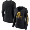 Women's Fanatics Branded Black Pittsburgh Steelers Hometown Sweep Long Sleeve V-Neck T-Shirt -Metaverse shop unnamed file 3096