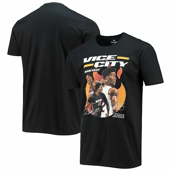 Men's Fanatics Branded Bam Adebayo Jimmy Butler Victor Oladipo Black Miami Heat Big Three Player T-Shirt 3 Men's Fanatics Branded Bam Adebayo Jimmy Butler Victor Oladipo Black Miami Heat Big Three Player T-Shirt