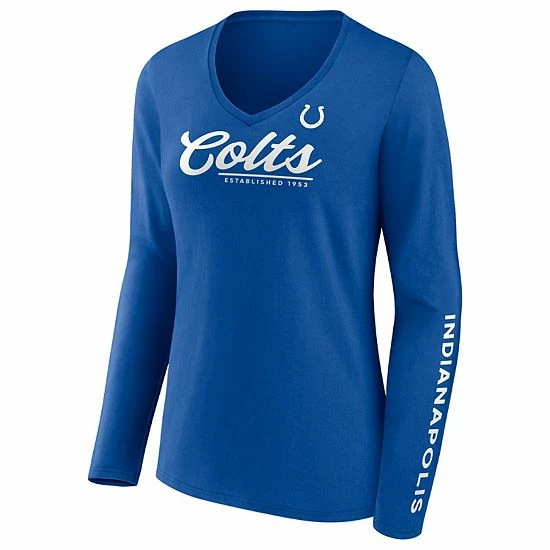 Women's Fanatics Branded Royal Indianapolis Colts Drive Forward V-Neck Long Sleeve T-Shirt Women's Fanatics Branded Royal Indianapolis Colts Drive Forward V-Neck Long Sleeve T-Shirt -Metaverse shop unnamed file 31007