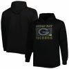 Men's Fanatics Branded Black Green Bay Packers Big & Tall Pop Of Color Pullover Hoodie