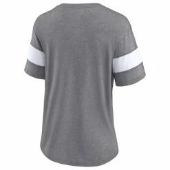 Women's Fanatics Branded Heathered Gray/White Miami Dolphins Distressed Team Tri-Blend V-Neck T-Shirt -Metaverse shop unnamed file 31024