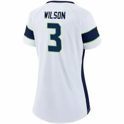 Women's Fanatics Branded Russell Wilson White Seattle Seahawks Athena Player Raglan V-Neck Top -Metaverse shop unnamed file 31032