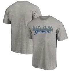 Men's Fanatics Branded Heathered Gray New York Yankees Big & Tall City Stripe Wordmark T-Shirt -Metaverse shop unnamed file 31042