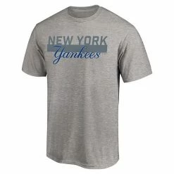 Men's Fanatics Branded Heathered Gray New York Yankees Big & Tall City Stripe Wordmark T-Shirt -Metaverse shop unnamed file 31043