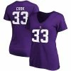 Women's Fanatics Branded Dalvin Cook Purple Minnesota Vikings Plus Size Player Name & Number V-Neck T-Shirt