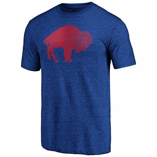 Men's By Fanatics Branded Heathered Royal Buffalo Bills Greatest Dad Retro Tri-Blend T-Shirt - Image 3