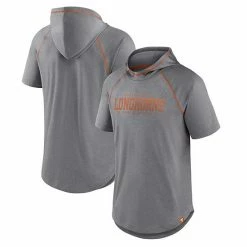 Men's Fanatics Branded Heathered Gray Texas Longhorns Four Relay Poly Hooded T-Shirt -Metaverse shop unnamed file 3112