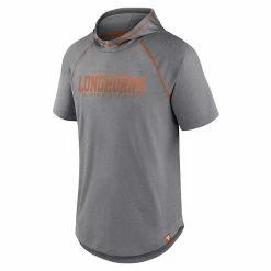 Men's Fanatics Branded Heathered Gray Texas Longhorns Four Relay Poly Hooded T-Shirt -Metaverse shop unnamed file 3113