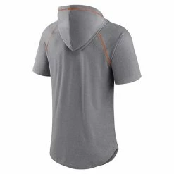 Men's Fanatics Branded Heathered Gray Texas Longhorns Four Relay Poly Hooded T-Shirt -Metaverse shop unnamed file 3114