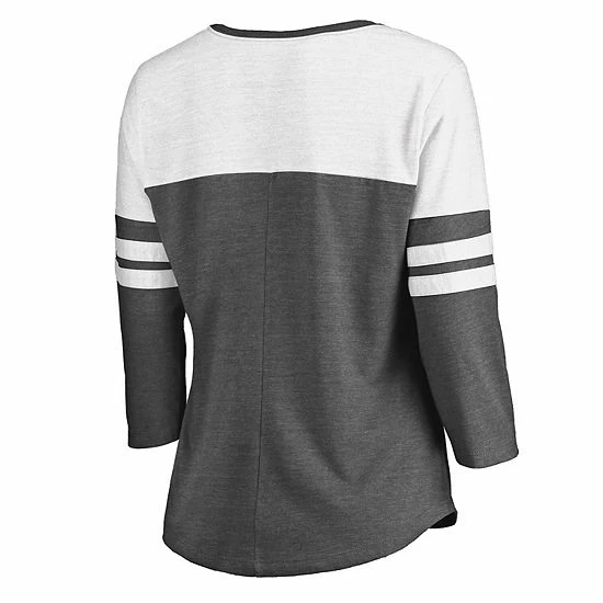 Women's Fanatics Branded Heathered Charcoal/White San Francisco Giants Two-Toned Distressed Cooperstown Collection Tri-Blend 3/4-Sleeve V-Neck T-Shirt Women's Fanatics Branded Heathered Charcoal/White San Francisco Giants Two-Toned Distressed Cooperstown Collection Tri-Blend 3/4-Sleeve V-Neck T-Shirt -Metaverse shop unnamed file 31179
