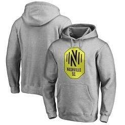 Men's Fanatics Branded Heather Gray Nashville SC Primary Logo Pullover Hoodie -Metaverse shop unnamed file 31185