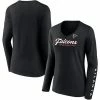Women's Fanatics Branded Black Atlanta Falcons Drive Forward V-Neck Long Sleeve T-Shirt -Metaverse shop unnamed file 31241