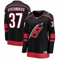Women's Fanatics Branded Andrei Svechnikov Black Carolina Hurricanes Alternate Premier Breakaway Player Jersey