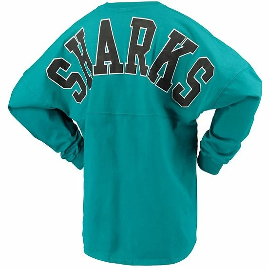 Women's Fanatics Branded Teal San Jose Sharks Lace Up Long Sleeve Spirit T-Shirt Women's Fanatics Branded Teal San Jose Sharks Lace Up Long Sleeve Spirit T-Shirt -Metaverse shop unnamed file 31328