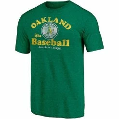 Men's Fanatics Branded Heathered Green Oakland Athletics Cooperstown Collection True Classics Tri-Blend T-Shirt 4 Men's Fanatics Branded Heathered Green Oakland Athletics Cooperstown Collection True Classics Tri-Blend T-Shirt -Metaverse shop unnamed file 31340