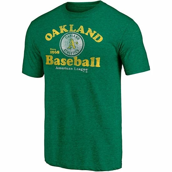 Men's Fanatics Branded Heathered Green Oakland Athletics Cooperstown Collection True Classics Tri-Blend T-Shirt Men's Fanatics Branded Heathered Green Oakland Athletics Cooperstown Collection True Classics Tri-Blend T-Shirt -Metaverse shop unnamed file 31340