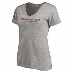 Women's Fanatics Branded Heathered Gray/White Washington Football Team 2-Pack V-Neck T-Shirt Combo Set -Metaverse shop unnamed file 31414