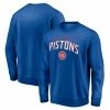 Men's Fanatics Branded Blue Detroit Pistons Game Time Arch Pullover Sweatshirt -Metaverse shop unnamed file 31417
