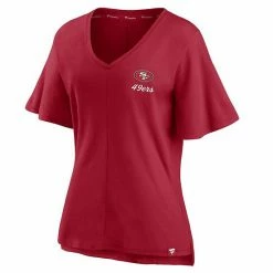 Women's Fanatics Branded Scarlet San Francisco 49ers Southpaw Flutter V-Neck T-Shirt 4 Women's Fanatics Branded Scarlet San Francisco 49ers Southpaw Flutter V-Neck T-Shirt -Metaverse shop unnamed file 3143