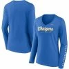 Women's Fanatics Branded Powder Blue Los Angeles Chargers Drive Forward V-Neck Long Sleeve T-Shirt 1 Women's Fanatics Branded Powder Blue Los Angeles Chargers Drive Forward V-Neck Long Sleeve T-Shirt -Metaverse shop unnamed file 3145