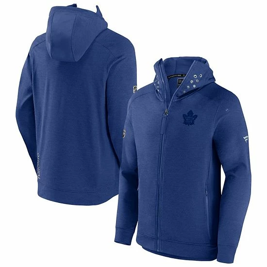Men's Fanatics Branded Heather Blue Toronto Maple Leafs Authentic Pro Road Tech Full-Zip Hoodie Jacket 4 Men's Fanatics Branded Heather Blue Toronto Maple Leafs Authentic Pro Road Tech Full-Zip Hoodie Jacket - Image 2