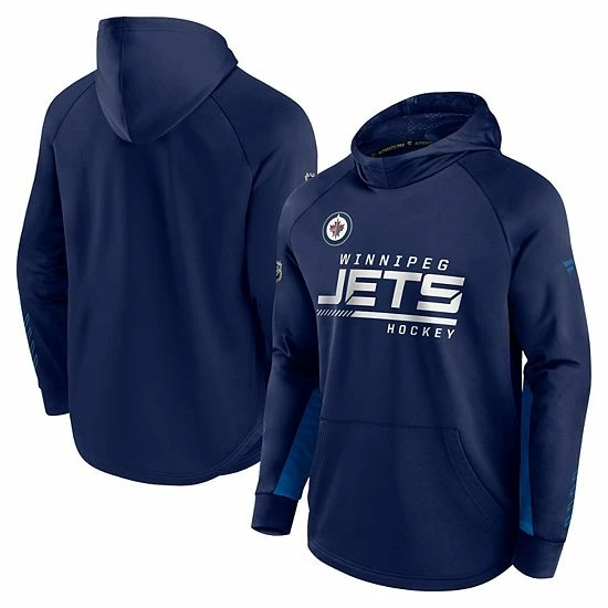 Men's Fanatics Branded Navy Winnipeg Jets Authentic Pro Locker Room Raglan Pullover Hoodie 3 Men's Fanatics Branded Navy Winnipeg Jets Authentic Pro Locker Room Raglan Pullover Hoodie