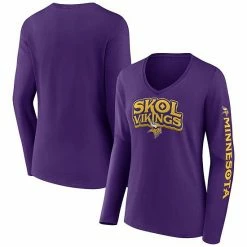 Women's Fanatics Branded Purple Minnesota Vikings Hometown Sweep Long Sleeve V-Neck T-Shirt 3 Women's Fanatics Branded Purple Minnesota Vikings Hometown Sweep Long Sleeve V-Neck T-Shirt -Metaverse shop unnamed file 3150
