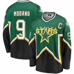 Men's Fanatics Branded Mike Modano Kelly Green/Black Dallas Stars Premier Breakaway Retired Player Jersey -Metaverse shop unnamed file 31520