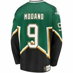 Men's Fanatics Branded Mike Modano Kelly Green/Black Dallas Stars Premier Breakaway Retired Player Jersey -Metaverse shop unnamed file 31522