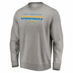 Men's Fanatics Branded Heathered Gray Los Angeles Chargers Block Party Pullover Sweatshirt -Metaverse shop unnamed file 31538