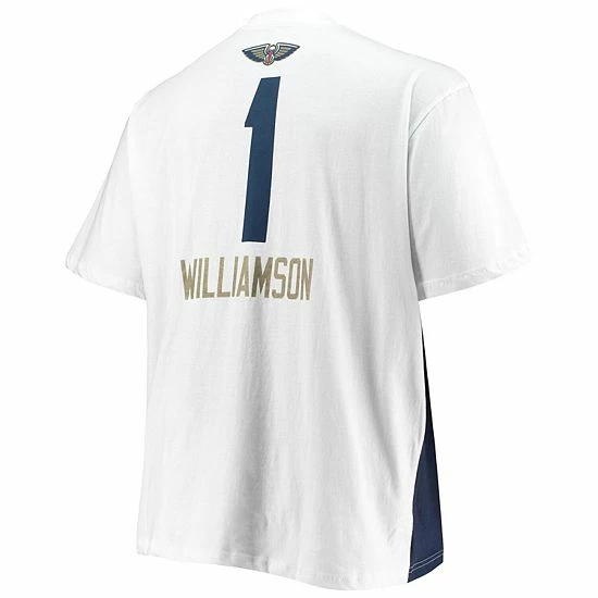Men's Fanatics Branded Zion Williamson White New Orleans Pelicans Big & Tall Yoke T-Shirt Men's Fanatics Branded Zion Williamson White New Orleans Pelicans Big & Tall Yoke T-Shirt -Metaverse shop unnamed file 3156