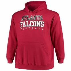 Men's Fanatics Branded Red Atlanta Falcons Big & Tall Stacked Pullover Hoodie -Metaverse shop unnamed file 31599