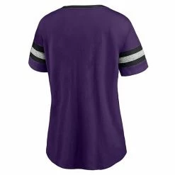 Women's Fanatics Branded Purple Baltimore Ravens Clean Cut Stripe T-Shirt -Metaverse shop unnamed file 31609