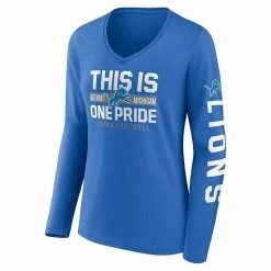Women's Fanatics Branded Blue Detroit Lions Hometown Sweep Long Sleeve V-Neck T-Shirt -Metaverse shop unnamed file 3162