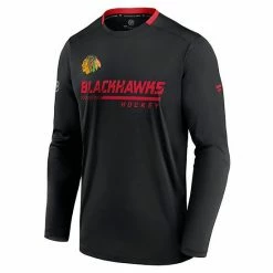 Men's Fanatics Branded Black Chicago Blackhawks Authentic Pro Locker Room Long Sleeve T-Shirt -Metaverse shop unnamed file 31665