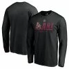 Men's Fanatics Branded Black Arizona Coyotes Authentic Pro Secondary Logo Long Sleeve T-Shirt