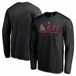 Men's Fanatics Branded Black Arizona Coyotes Authentic Pro Secondary Logo Long Sleeve T-Shirt