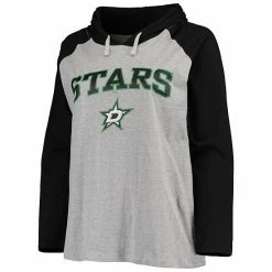 Women's Fanatics Branded Heathered Gray/Black Dallas Stars Plus Size Raglan Pullover Hoodie 8 Women's Fanatics Branded Heathered Gray/Black Dallas Stars Plus Size Raglan Pullover Hoodie -Metaverse shop unnamed file 31740