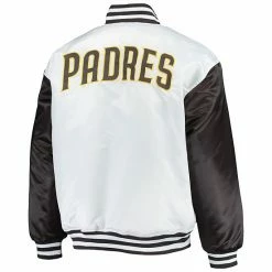 Fanatics Men's White/Brown San Diego Padres Big & Tall Satin Full-Snap Jacket 5 Fanatics Men's White/Brown San Diego Padres Big & Tall Satin Full-Snap Jacket -Metaverse shop unnamed file 31801