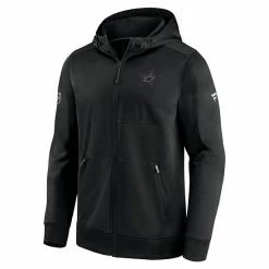 Alternative view of Men's Fanatics Branded Black Dallas Stars Authentic Pro Travel & Training Full-Zip Hoodie
