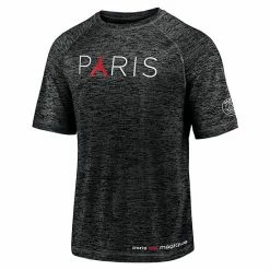 Men's Fanatics Branded Black Paris Saint-Germain Tower Space-Dye Raglan T-Shirt -Metaverse shop unnamed file 3182