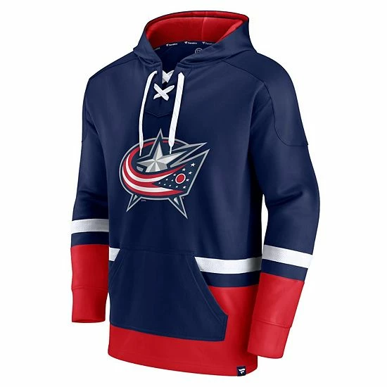 Men's Fanatics Branded Navy Columbus Blue Jackets First Battle Power Play Pullover Hoodie 5 Men's Fanatics Branded Navy Columbus Blue Jackets First Battle Power Play Pullover Hoodie - Image 3