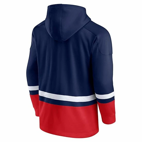 Men's Fanatics Branded Navy Columbus Blue Jackets First Battle Power Play Pullover Hoodie 6 Men's Fanatics Branded Navy Columbus Blue Jackets First Battle Power Play Pullover Hoodie - Image 4