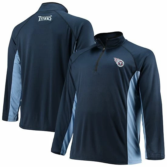 Men's Fanatics Branded Navy/Light Blue Tennessee Titans Big & Tall Polyester Quarter-Zip Raglan Jacket Men's Fanatics Branded Navy/Light Blue Tennessee Titans Big & Tall Polyester Quarter-Zip Raglan Jacket -Metaverse shop unnamed file 31867